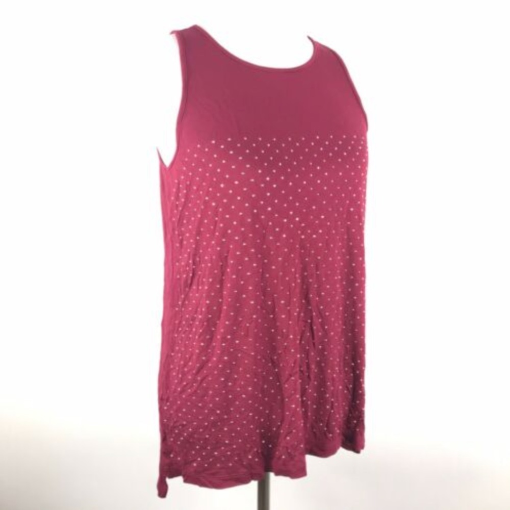 Old Navy Burgundy Embellished Sleeveless Tank Top